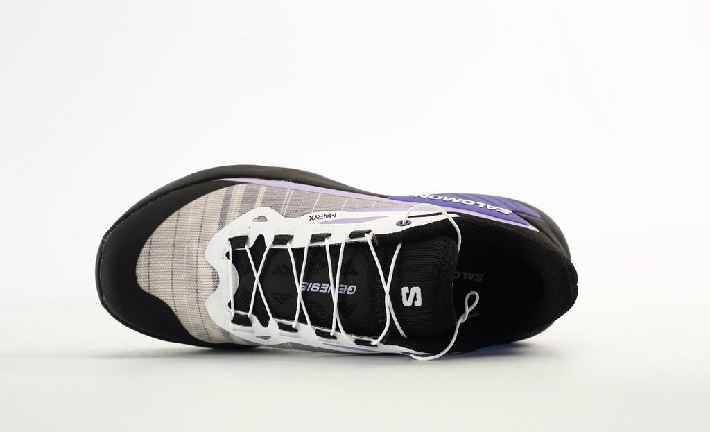 Salomon Genesis Trail Running Shoes "Black White Lavender"- outdoor hiking shoes/Women's Shoe Sale / Men's Shoe Sale