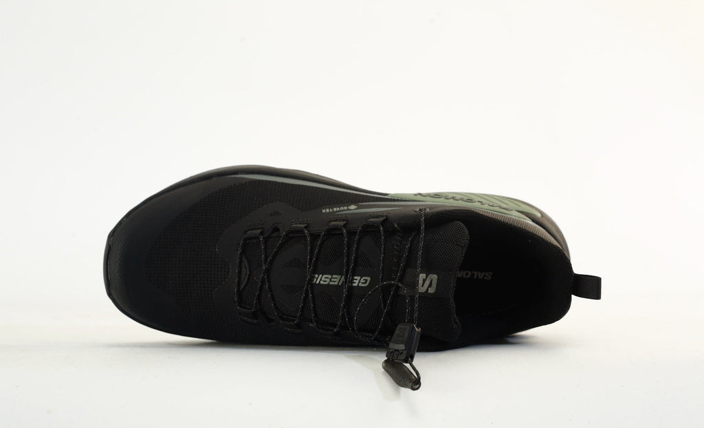 Salomon Genesis GTX Trail Running Shoes "Black Sage Green"- outdoor hiking shoes/Women's Shoe Sale / Men's Shoe Sale