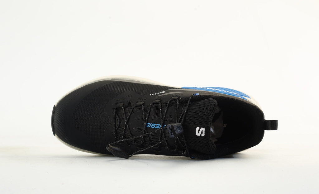 Salomon Genesis GTX Trail Running Shoes "Black White Blue"- outdoor hiking shoes/Women's Shoe Sale / Men's Shoe Sale