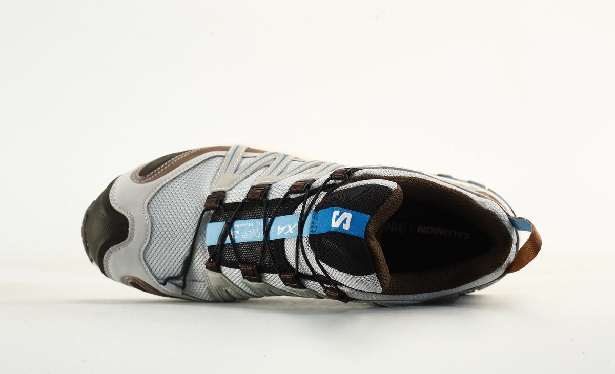 Salomon XA PRO 3D "Light Gray Brown Blue" Outdoor Hiking Shoes- outdoor hiking shoes/Women's Shoe Sale / Men's Shoe Sale