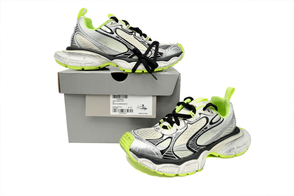 Balenciaga 3XL Sneaker "White Fluorescent Yellow"-retro thick sole dad shoes，Women's Shoe Sale / Men's Shoe Sale