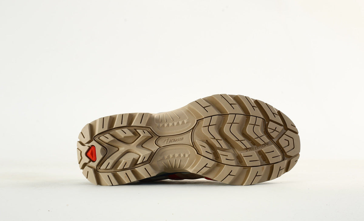 Salomon XT-Quest Trail Running & Hiking Sneakers, “Beige/Red/Blue”