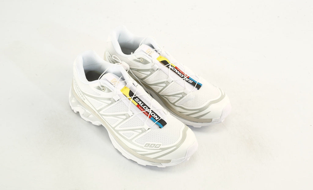 Salomon S-LAB XT-6 Men's Outdoor Trail Running Shoes "White Silver Grey"- outdoor hiking shoes/Women's Shoe Sale / Men's Shoe Sale