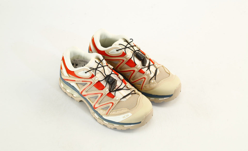 Salomon XT-Quest Trail Running & Hiking Sneakers, “Beige/Red/Blue”