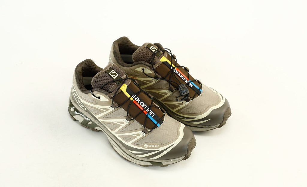 Salomon XT-6 GTX Trail Running Shoes "Khaki Brown"- outdoor hiking shoes/Women's Shoe Sale / Men's Shoe Sale