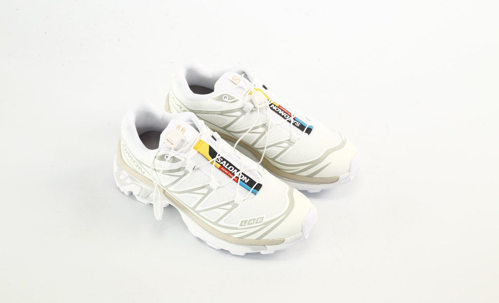 Salomon S-LAB XT-6 Men's Outdoor Trail Running Shoes "White Silver Grey"- outdoor hiking shoes/Women's Shoe Sale / Men's Shoe Sale