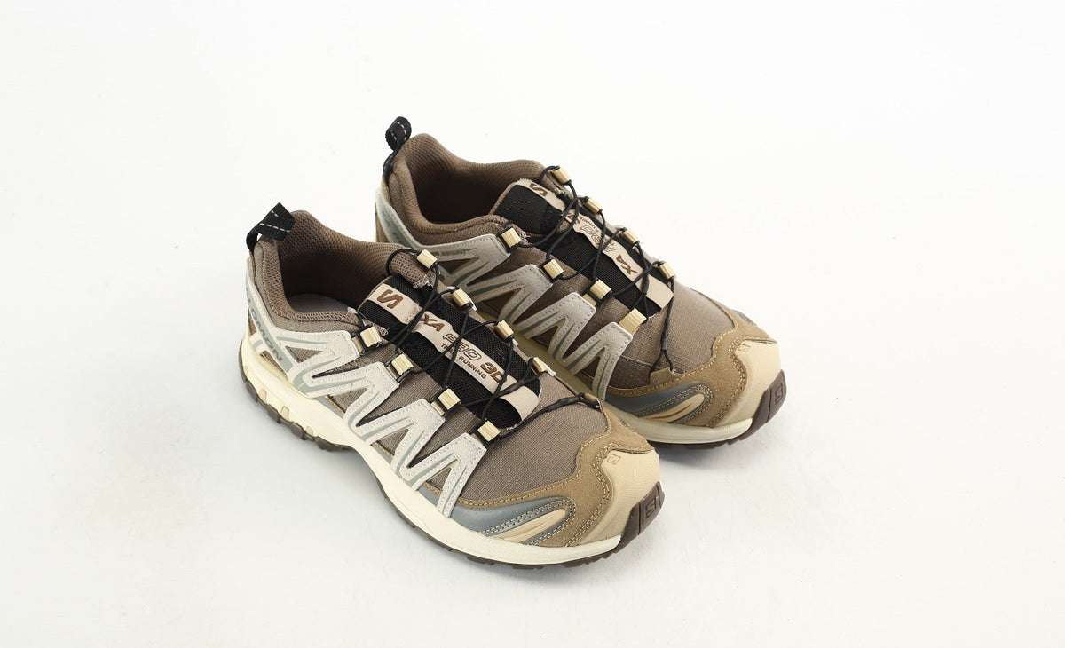 Salomon XA PRO 3D "Brown Beige Sage" Outdoor Hiking Shoes- outdoor hiking shoes/Women's Shoe Sale / Men's Shoe Sale