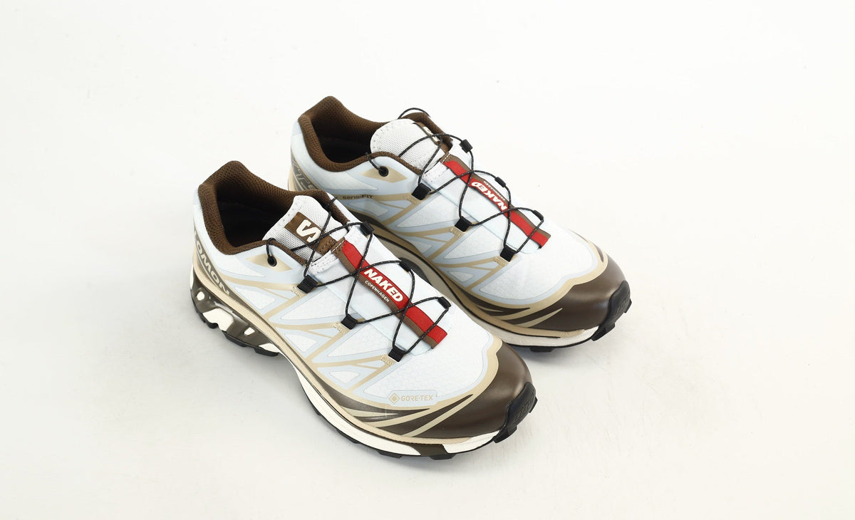 Salomon XT-6 GTX Naked Copenhagen Men's Trail Hiking Shoes "Light Blue Dark Brown"- outdoor hiking shoes/Women's Shoe Sale / Men's Shoe Sale