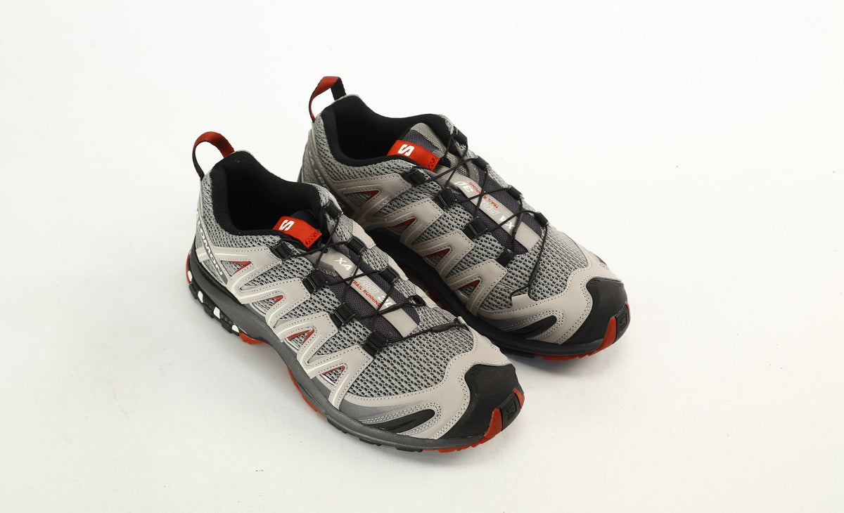 Salomon XA PRO 3D "Grey Red" Outdoor Trail Hiking Shoes- outdoor hiking shoes/Women's Shoe Sale / Men's Shoe Sale
