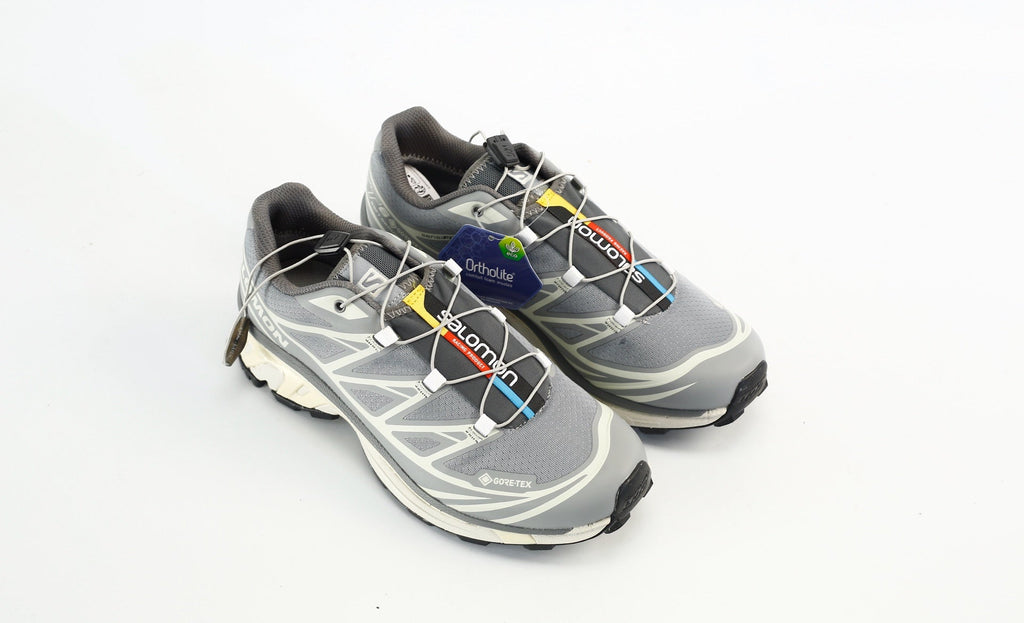Salomon XT-6 GTX Men's Waterproof Trail Running Shoes "Grey Cream"- outdoor hiking shoes/Women's Shoe Sale / Men's Shoe Sale