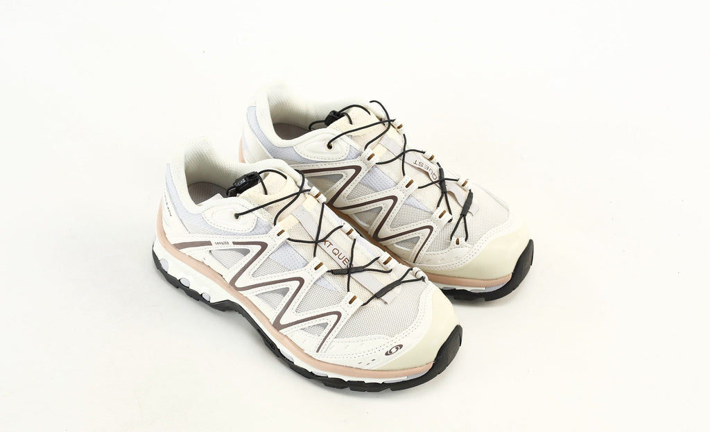 Salomon XT-Quest Trail Running & Hiking Shoes，“Vanilla Ice/Black/Bistro Green”