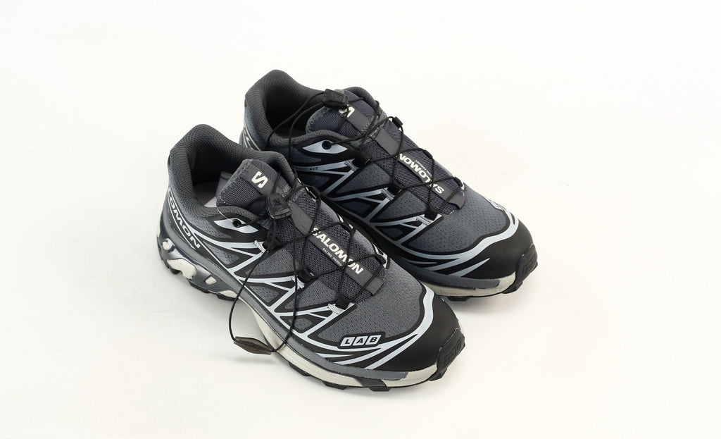 Salomon S-LAB XT-6 Trail Running Shoes "Dark Grey Silver"- outdoor hiking shoes/Women's Shoe Sale / Men's Shoe Sale