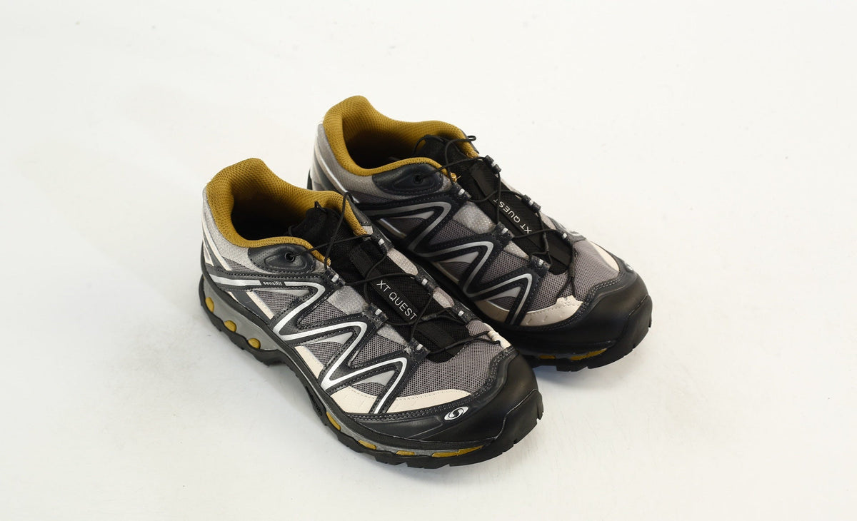Salomon XT Quest Outdoor Hiking Shoes "Black Grey Yellow"- outdoor hiking shoes/Women's Shoe Sale / Men's Shoe Sale