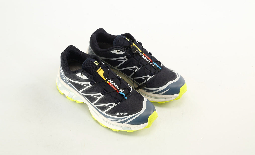 Salomon XT-6 GTX Men's Trail Running Shoes "Dark Blue White Lime"- outdoor hiking shoes/Women's Shoe Sale / Men's Shoe Sale