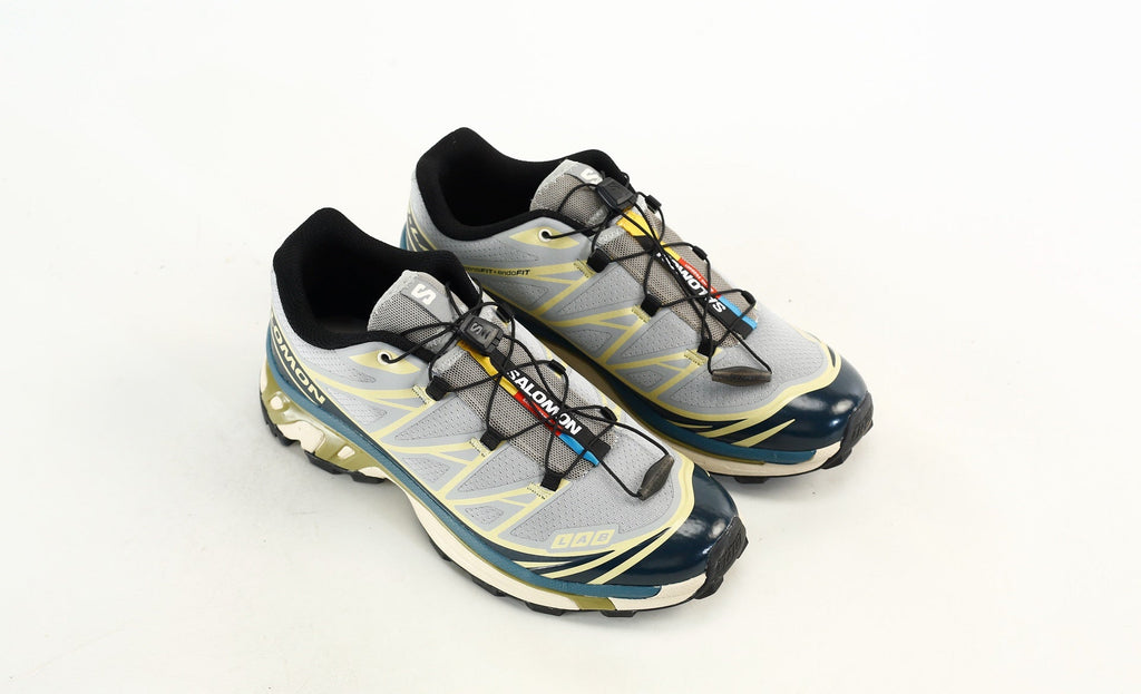 Salomon S-LAB XT-6 Men's Outdoor Trail Running Shoes "Grey Navy Yellow"- outdoor hiking shoes/Women's Shoe Sale / Men's Shoe Sale