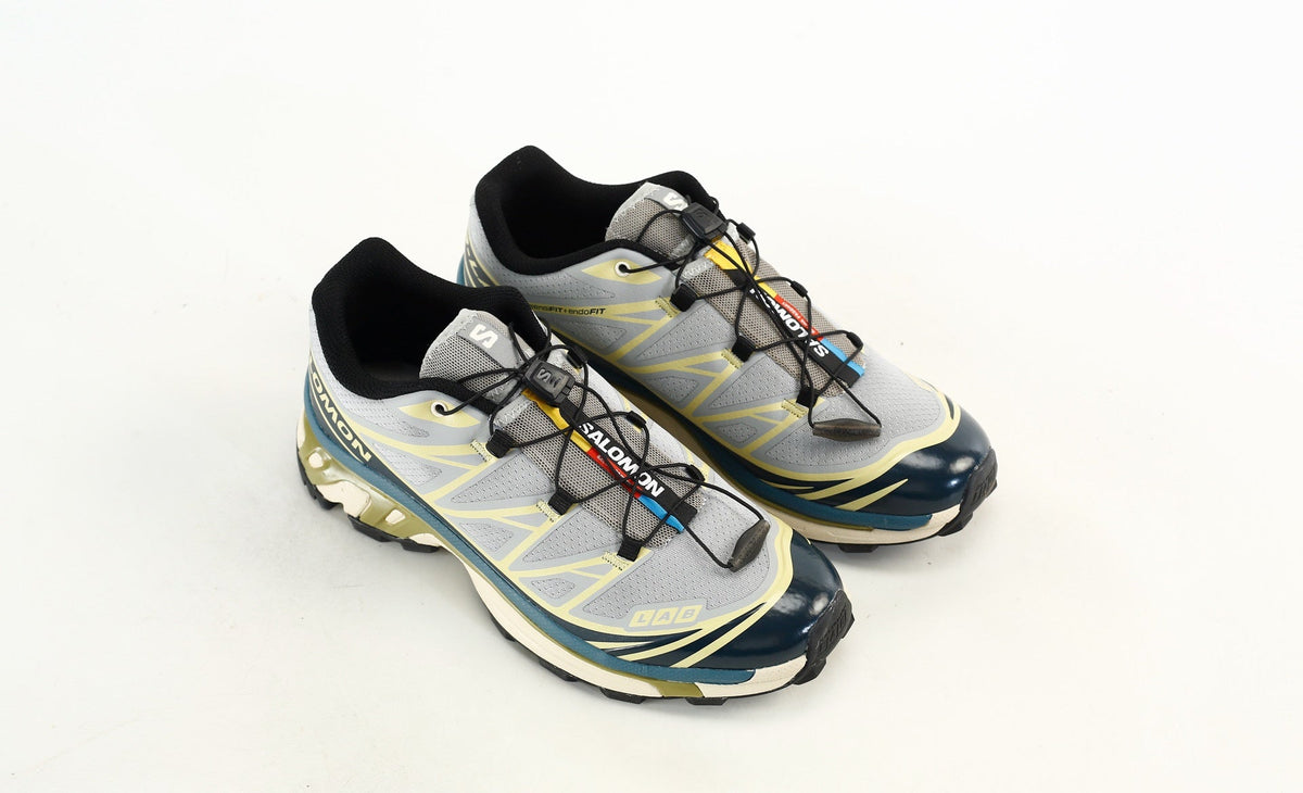 Salomon S-LAB XT-6 Men's Outdoor Trail Running Shoes "Grey Navy Yellow"- outdoor hiking shoes/Women's Shoe Sale / Men's Shoe Sale