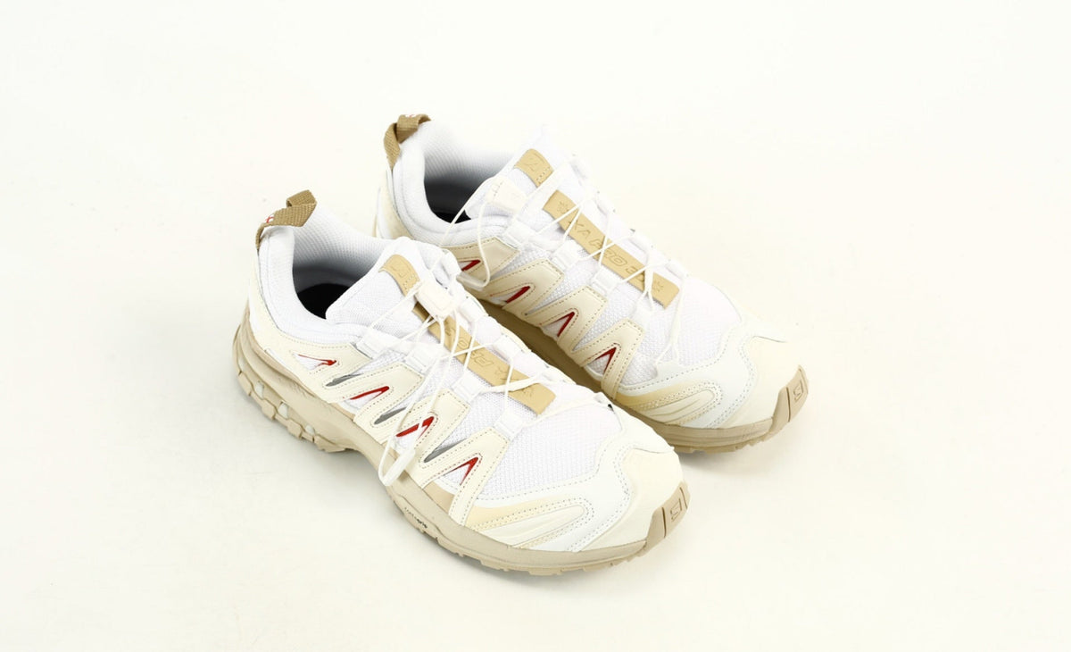 Salomon XA PRO 3D Trail Running Shoes "White Beige Red"- outdoor hiking shoes/Women's Shoe Sale / Men's Shoe Sale