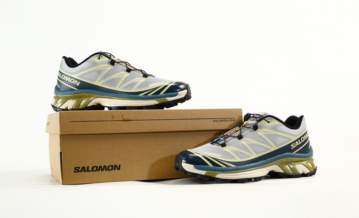 Salomon S-LAB XT-6 Men's Outdoor Trail Running Shoes "Light Grey Navy Olive"