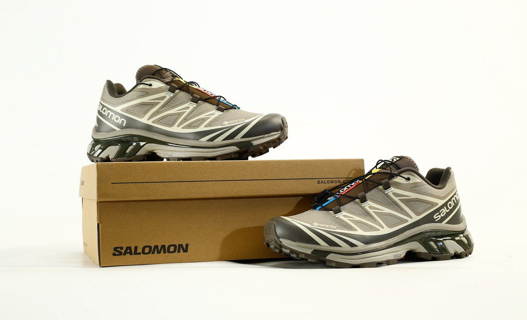 Salomon XT-6 GTX Trail Running Shoes "Khaki Brown"- outdoor hiking shoes/Women's Shoe Sale / Men's Shoe Sale