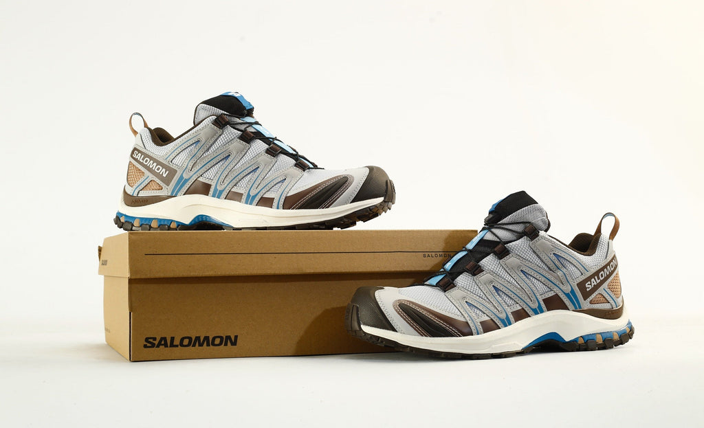 Salomon XA PRO 3D "Light Gray Brown Blue" Outdoor Hiking Shoes- outdoor hiking shoes/Women's Shoe Sale / Men's Shoe Sale