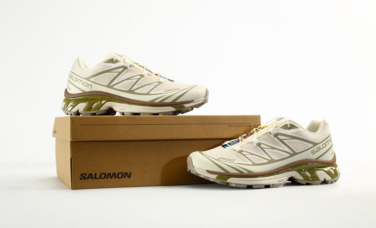 Salomon S-LAB XT-6 Men Women Outdoor Trail Running Shoes "Cream Olive Green"