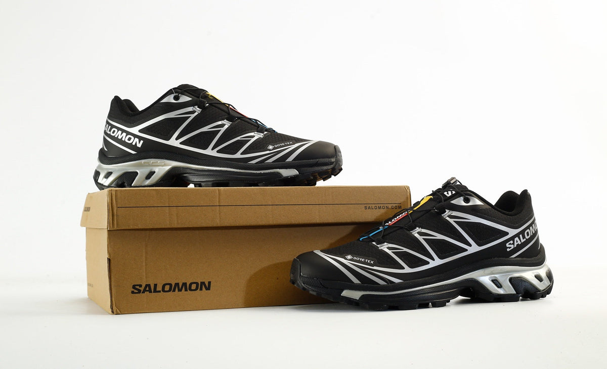 Salomon XT-6 GTX Trail Running Shoes "Black Silver"- outdoor hiking shoes/Women's Shoe Sale / Men's Shoe Sale