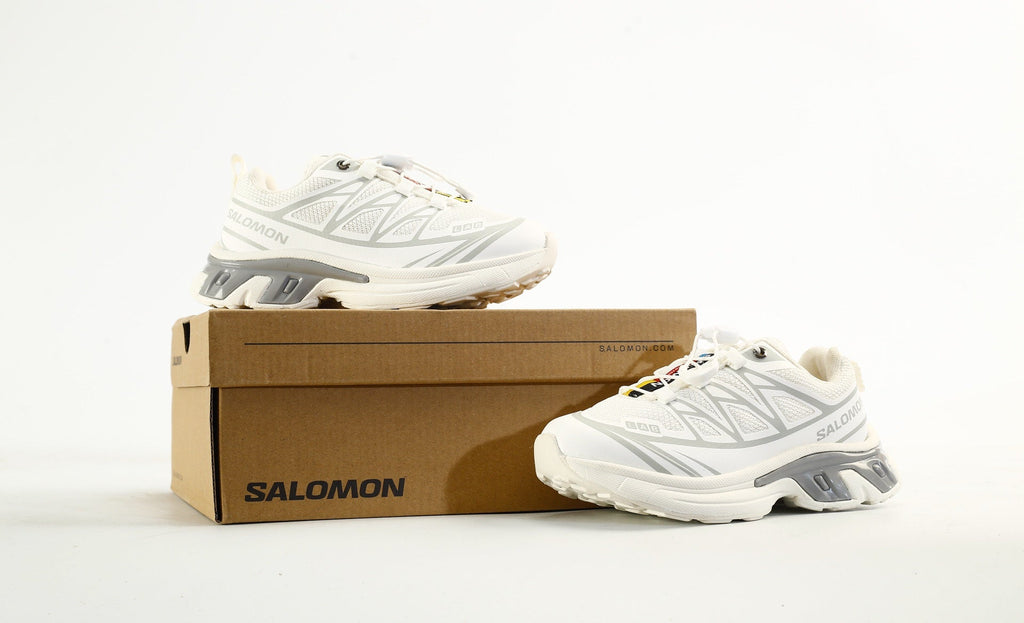 Salomon S-LAB XT-6 Kids Outdoor Trail Running Shoes "White Light Gray"