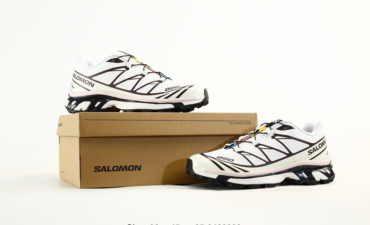 Salomon S-LAB XT-6 Men Women Outdoor Trail Running Shoes "White Brown Pink"