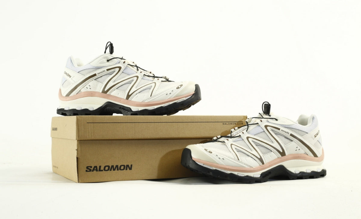 Salomon XT-Quest Trail Running & Hiking Sneakers, “Vanilla Ice/Black/Bistro Green