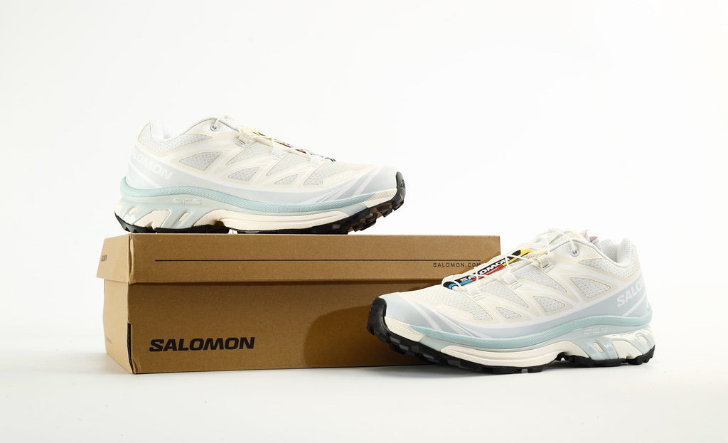 Salomon S-LAB XT-6 Men's Outdoor Trail Running Shoes "White Light Blue"- outdoor hiking shoes/Women's Shoe Sale / Men's Shoe Sale