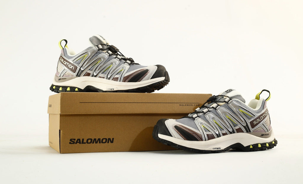 Salomon XA PRO 3D "Silver Grey Brown" Outdoor Hiking Shoes- outdoor hiking shoes/Women's Shoe Sale / Men's Shoe Sale