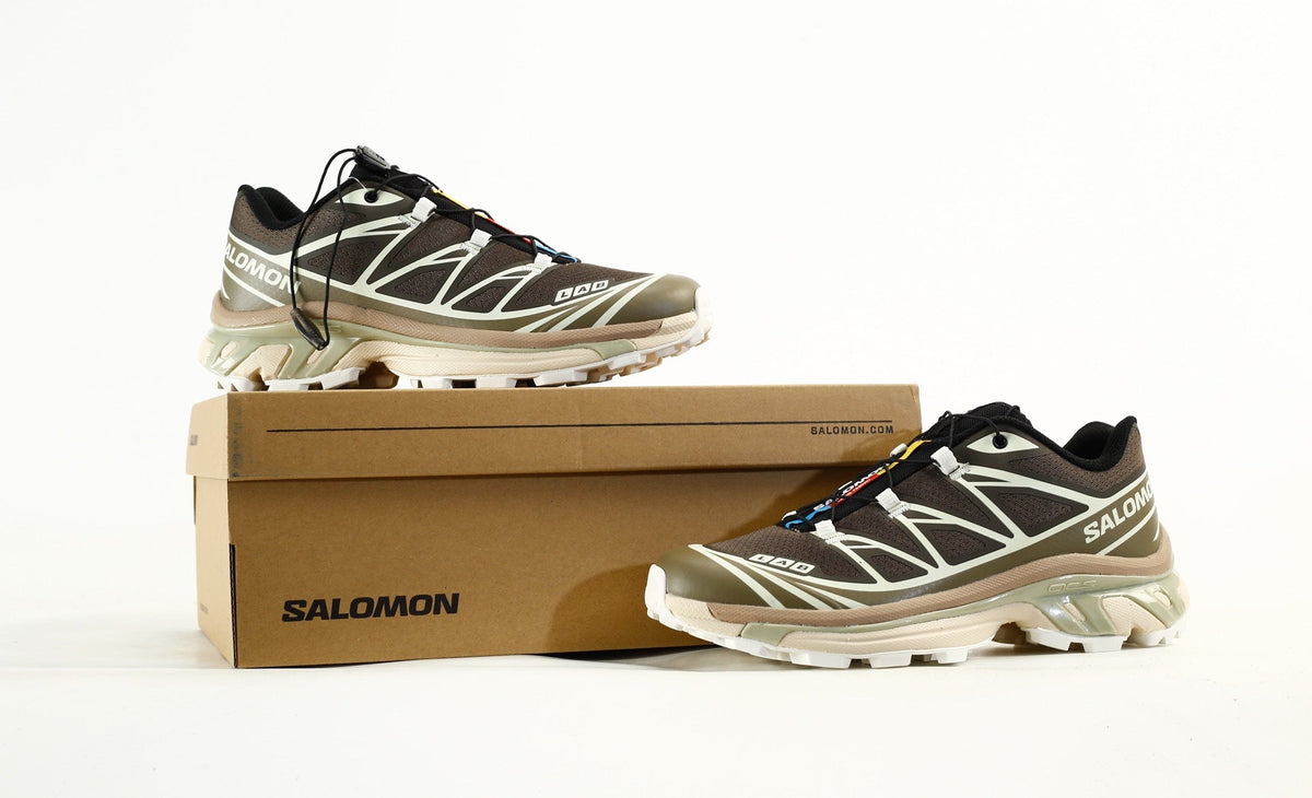 Salomon S-LAB XT-6 Trail Running Shoes "Dark Brown Olive"- outdoor hiking shoes/Women's Shoe Sale / Men's Shoe Sale
