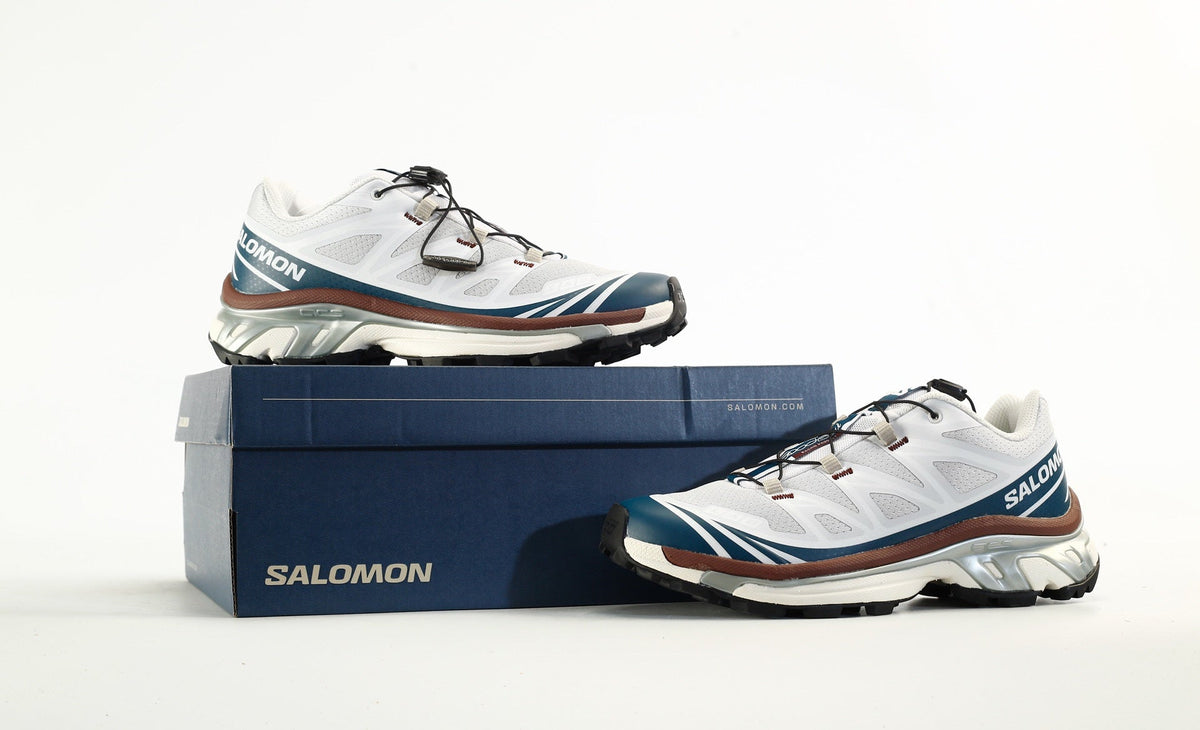 Salomon S-LAB XT-6 Men Women Outdoor Trail Running Shoes "White Deep Teal Brown"