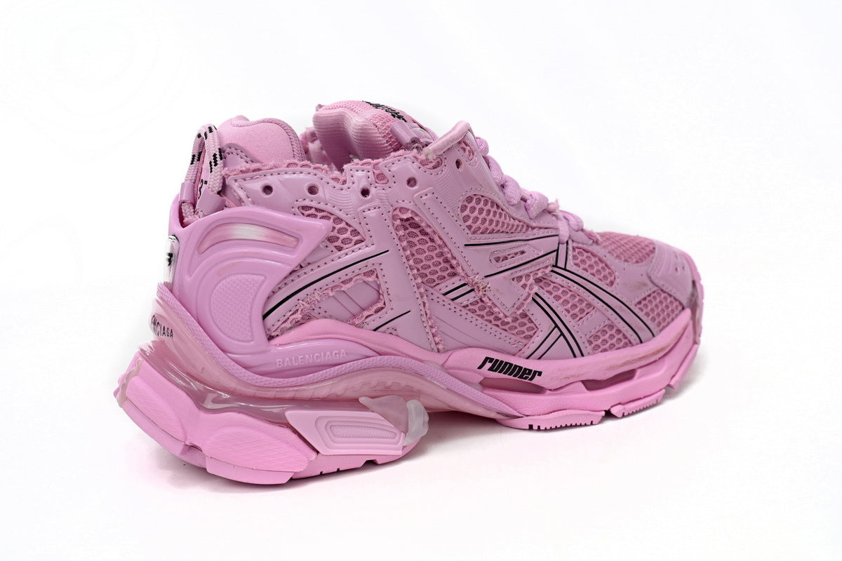 Balenciaga Runner Sneakers "Pink"-retro thick sole dad shoes，Women's Shoe Sale / Men's Shoe Sale