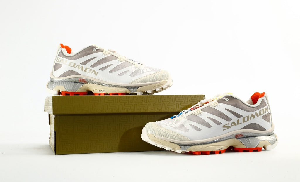 Salomon XT-4 OG S-LAB Men's Trail Running Sneakers "White / Grey / Orange"- outdoor hiking shoes/Women's Shoe Sale / Men's Shoe Sale