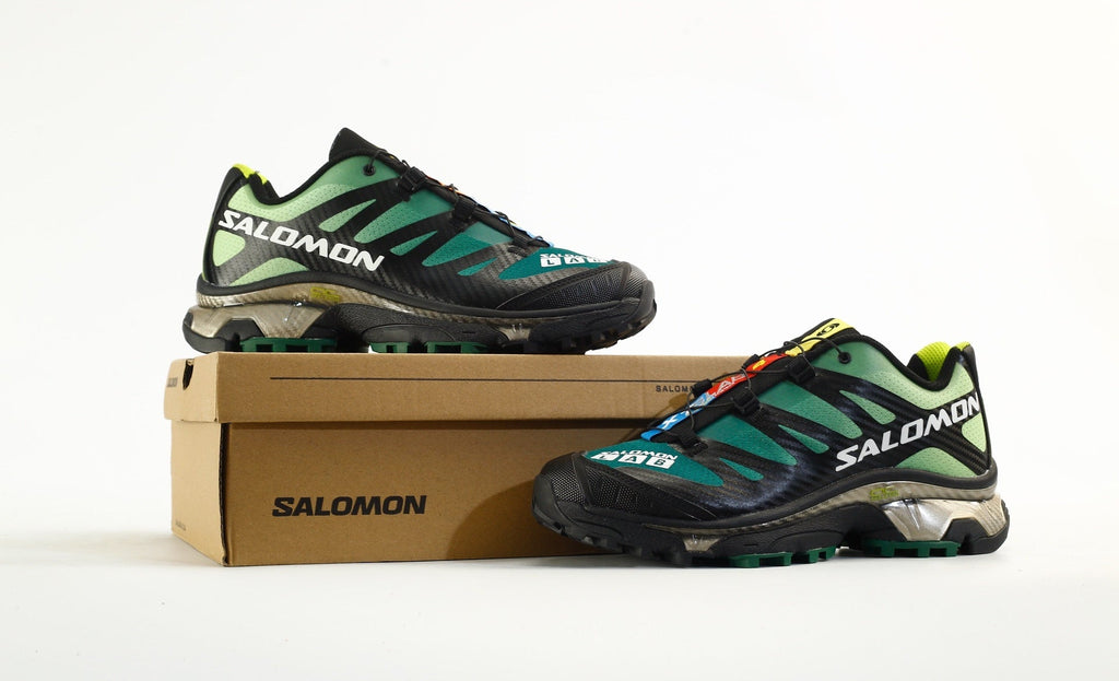 Salomon XT-4 S/LAB OG Men's Trail Running Sneakers "Black Teal Green"- outdoor hiking shoes/Women's Shoe Sale / Men's Shoe Sale