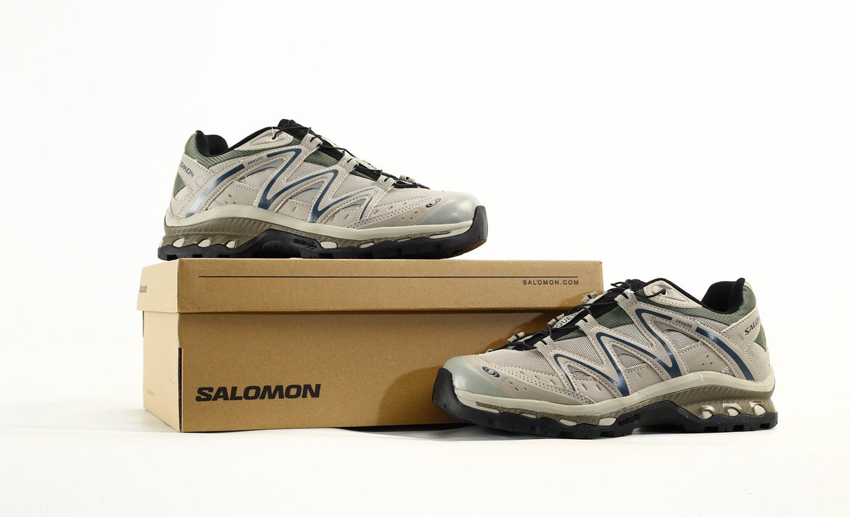 Salomon XT-Quest Trail Running & Hiking Shoes，“Vanilla Ice/Black/Bistro Green”