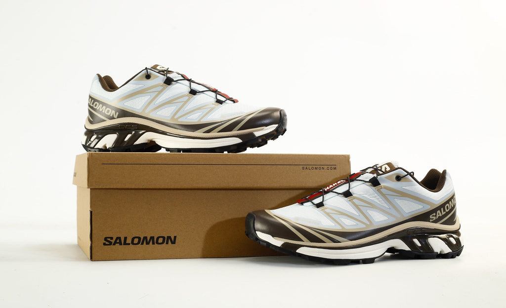 Salomon XT-6 GTX Naked Copenhagen Men's Trail Hiking Shoes "Light Blue Dark Brown"- outdoor hiking shoes/Women's Shoe Sale / Men's Shoe Sale