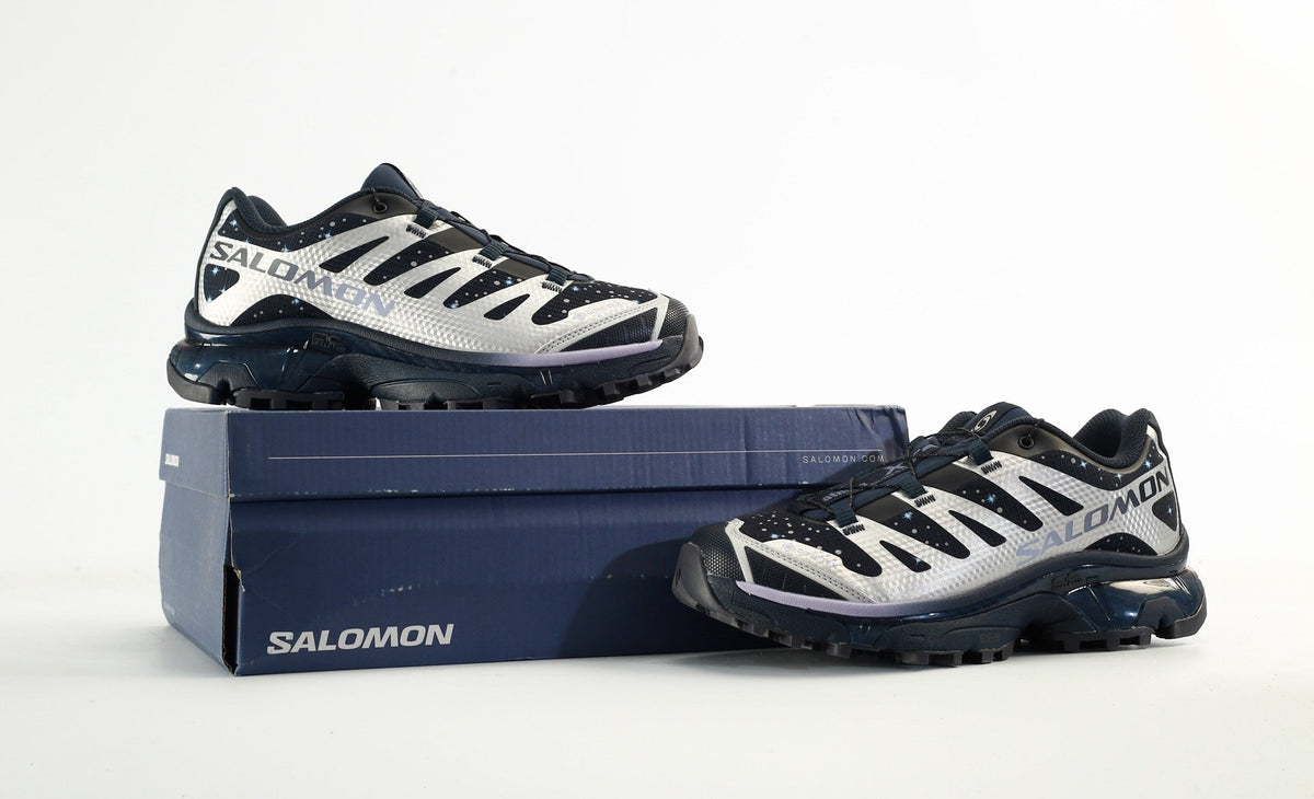 Salomon XT-4 OG GTX Men's Trail Running Sneakers "Silver / Navy Blue Starry Sky"- outdoor hiking shoes/Women's Shoe Sale / Men's Shoe Sale