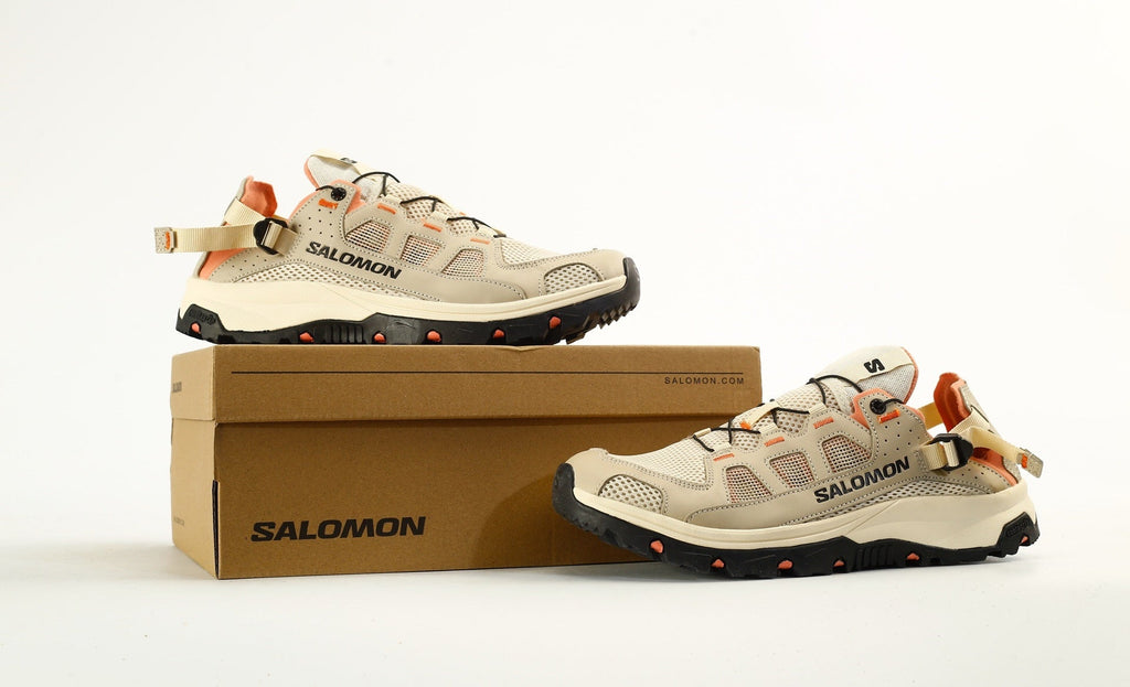 Salomon Techamphibian 5 Women's Water Shoes "Khaki / Orange"- outdoor hiking shoes/Women's Shoe Sale / Men's Shoe Sale